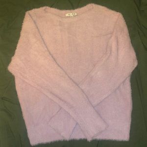 Nic+Zoe Fuzzy Light Purple Long Sleeve